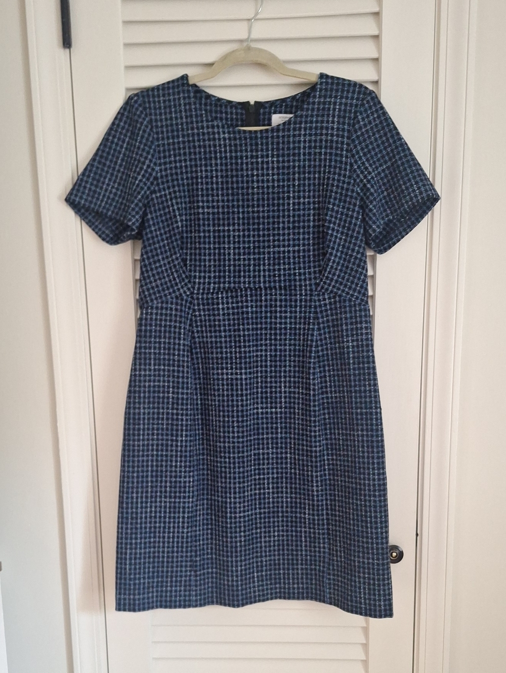 Seraphine | Dresses | Seraphine Navy Blue Plaid Maternity Shortsleeve Shift Dress